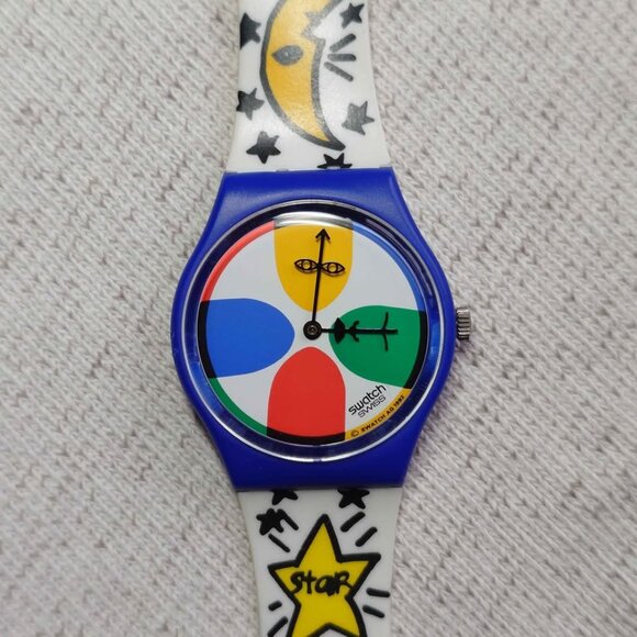 Swatch GN134 Space People Unisex Watch Jean-Charles de Castelbajac Vintage 1990s - Picture 1 of 10